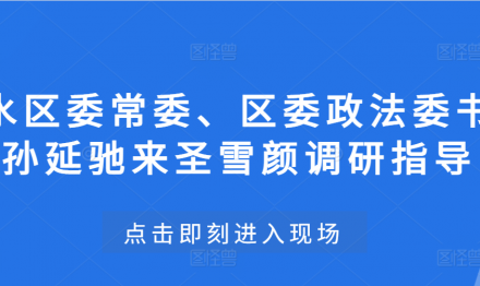 三水區(qū)委常委、區(qū)委政法委書記孫延馳來圣雪顏調研指導